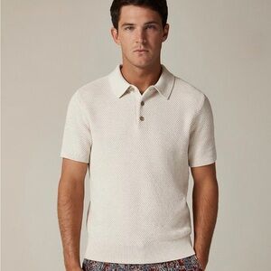 J.Crew Short-Sleeve cotton seed-stitch polo